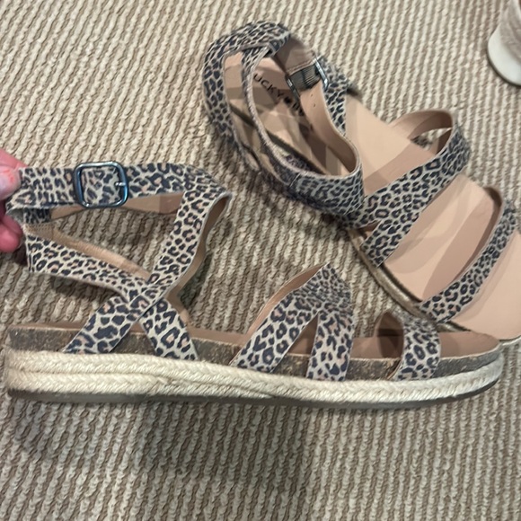 NEW LUCKY glaina Leopard Print Women's strappy Sandals size 9.5 - Picture 11 of 12